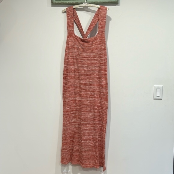 Eloquii Knit Maxi heathered mauve midi dress thick straps plus size women’s 14 - Picture 2 of 7